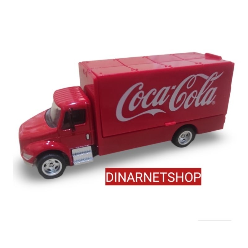 MAINAN DIECAST COCA-COLA AMBULAN TRUCK TRAILER KOLEKSI MINIATUR
