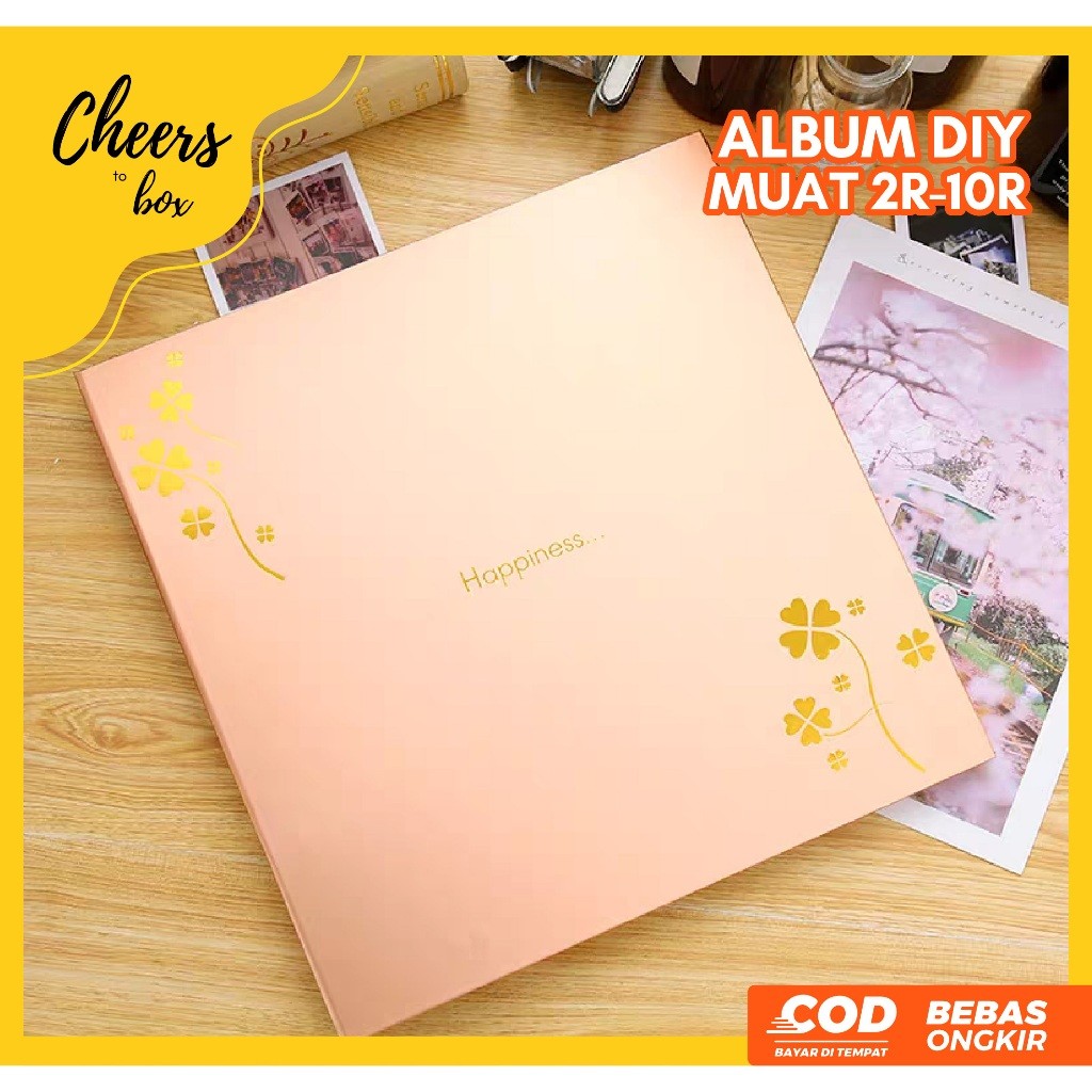 BUKU ALBUM DIY / Tempat Foto Ukuran 2R 3R 4R 5R 6R 8R 10R / Buku Album Foto Model Tempel Sesuai Kein