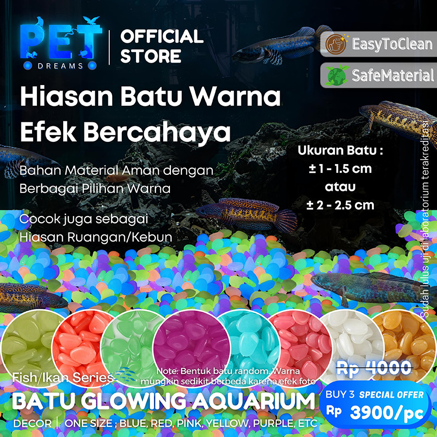 Luminous Stone Glow in The Dark Dekorasi Batu Aquarium Glowing Hiasan  Nyala Aquarium Dekorasi Ikan 