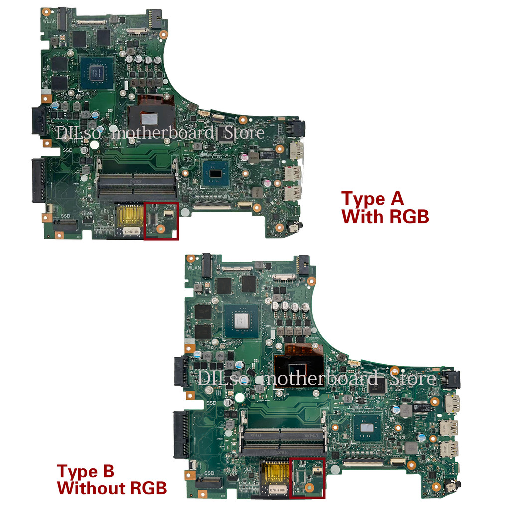 GL553VD Mainboard For ASUS GL553VE GL553V FX53V ZX53V Laptop Motherboard I7-7700HQ I5-7300HQ GTX1050