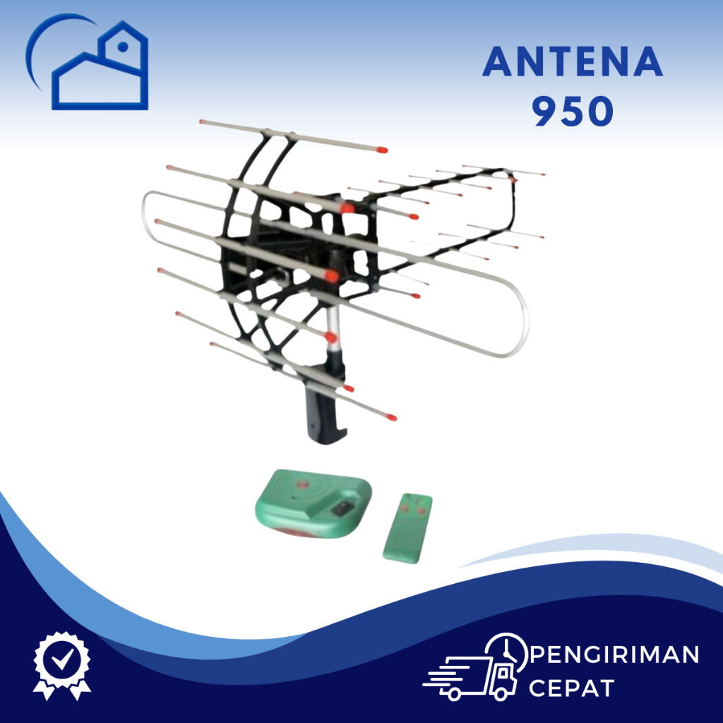 Antena TV digital outdoor / luar + remote + booster TV 950 antena remote