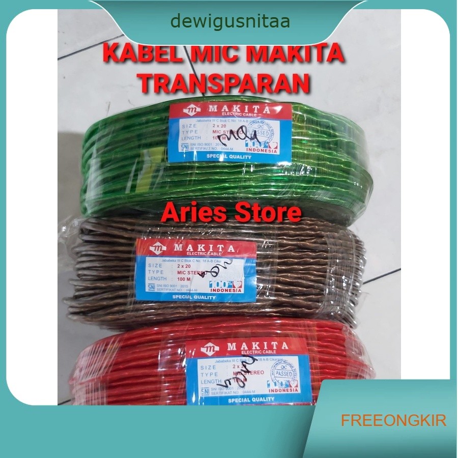 KABEL MIC MAKITA STEREO TRANSPARAN 1 ROLL