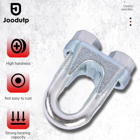 JOODUTP Clamp Klem Tali Kawat Baja Kabel Seling Sling 3/5/8 MM Kawat Tali Penjepit Tugas Berat Kawat