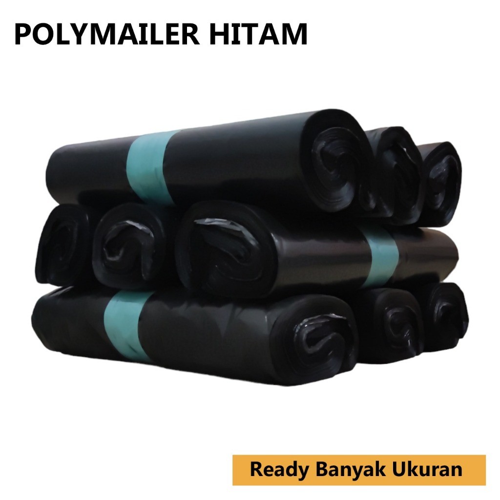 Norden - POLYMAILER HITAM - Isi 100 pcs Kantong Plastik Olshop Packing Polimailer Online Shopping Ba