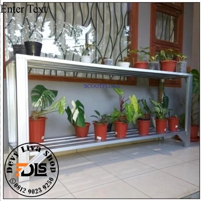 Rak pot bunga susun 2 baja ringan canal C - 2Meter GS