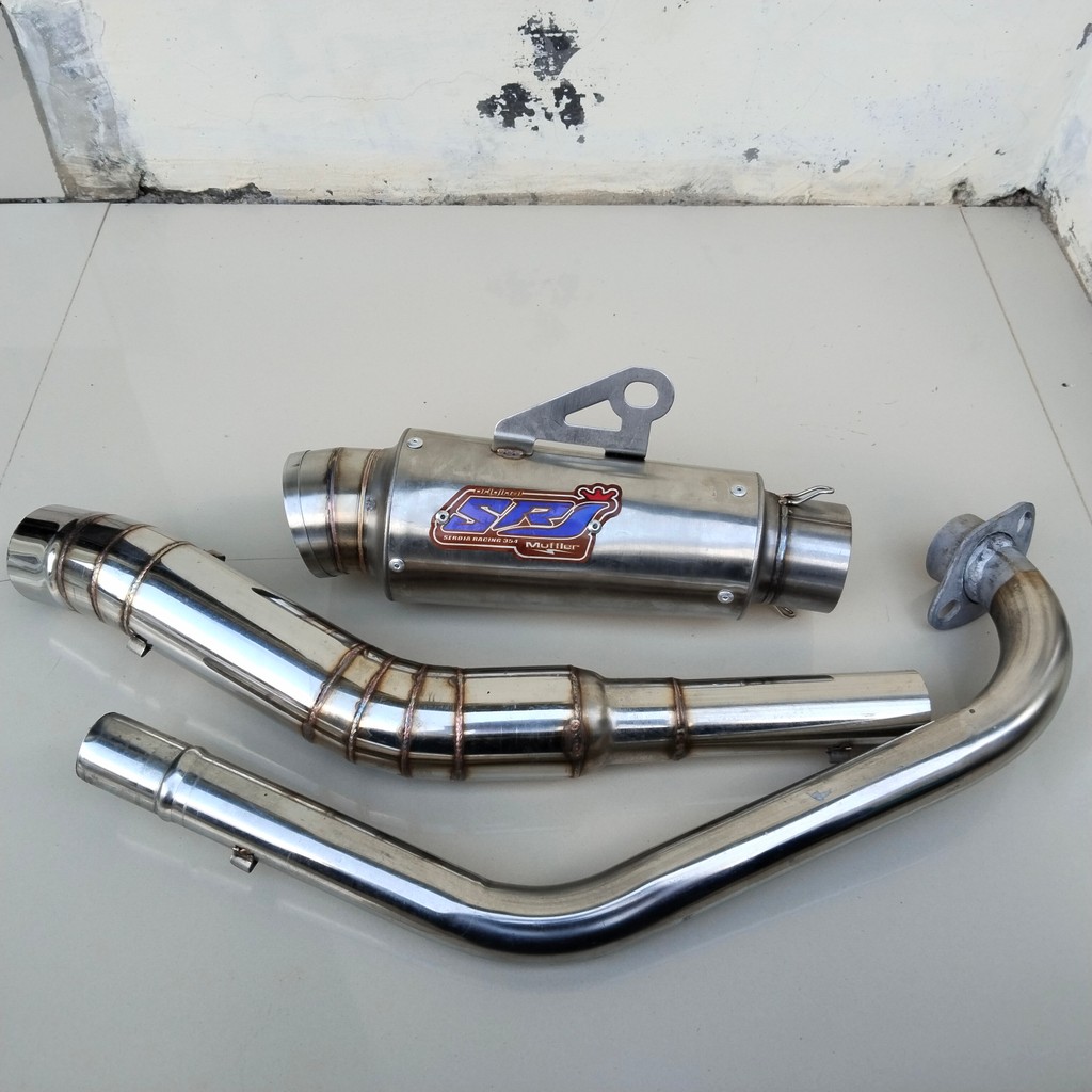 knalpot srj racing 354 satria fu fi vixion rsonic r15 v2 v3 cbr 150r old new mx king byson gl mp pol