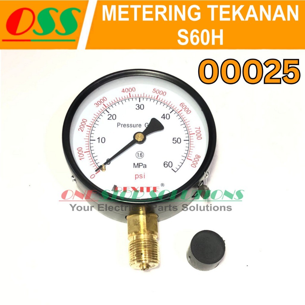TEST NOZZLE PRESSURE GAUGE METER S60H METERING TEKANAN 60 MPA 8000 PSI