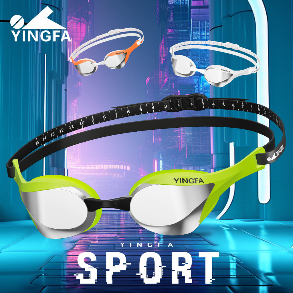 Kacamata Renang Berlapis Yingfa HD Tahan Air Anti-kabut Kacamata Renang Profesional Kacamata Balap R