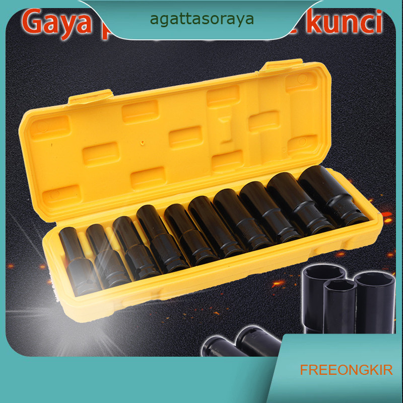 Shock panjang 1/2 inch 8-24MM Kunci Sok Set Mata Kunci Impact Kunci Sok