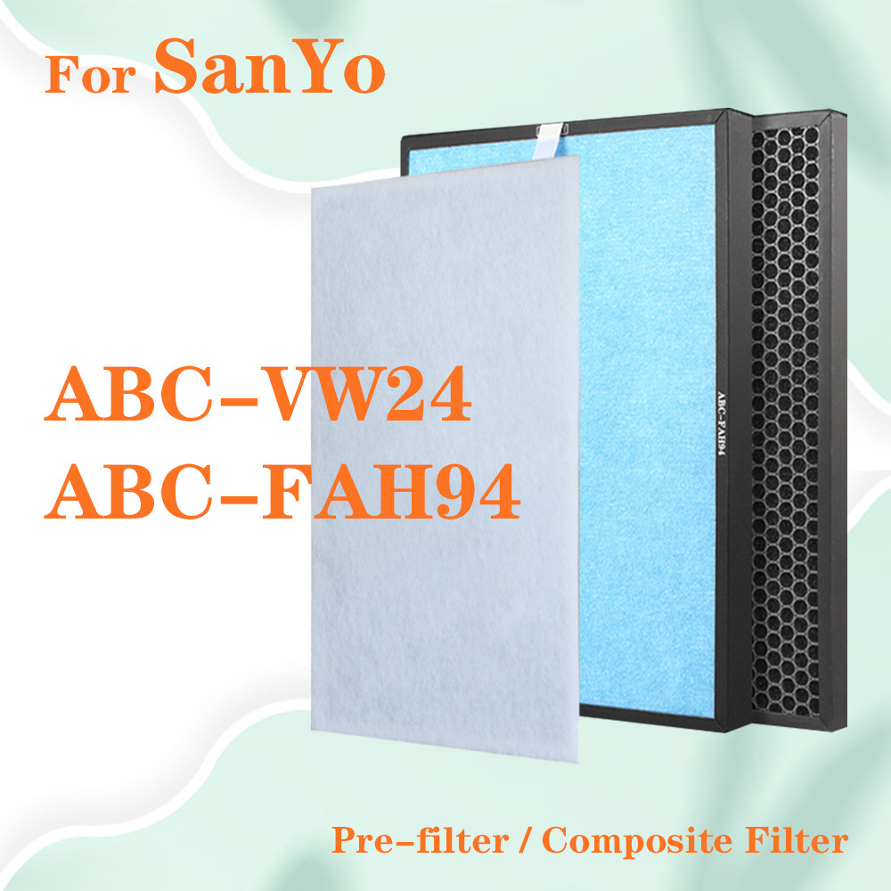 ABC-FAH94 Hepa and Activated Carbon Composite Filter for SanYo ABC-VW24 Air Purifier SanYo VW24