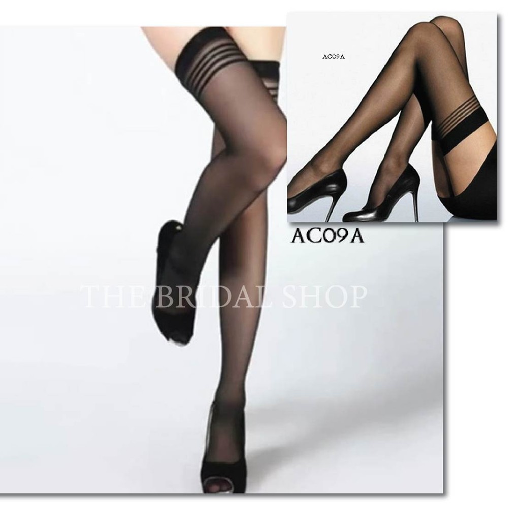 Lingerie Stocking  Semi Transparan Panjang Motif AC09