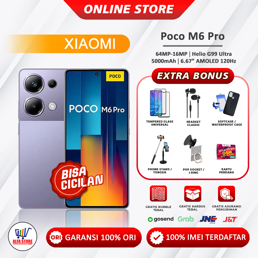 Handphone xiaomi pocophone M7pro 5G poco m7pro 5G ram 8/256gb pocophone M6 pro 4G poco m6pro 4G ram 
