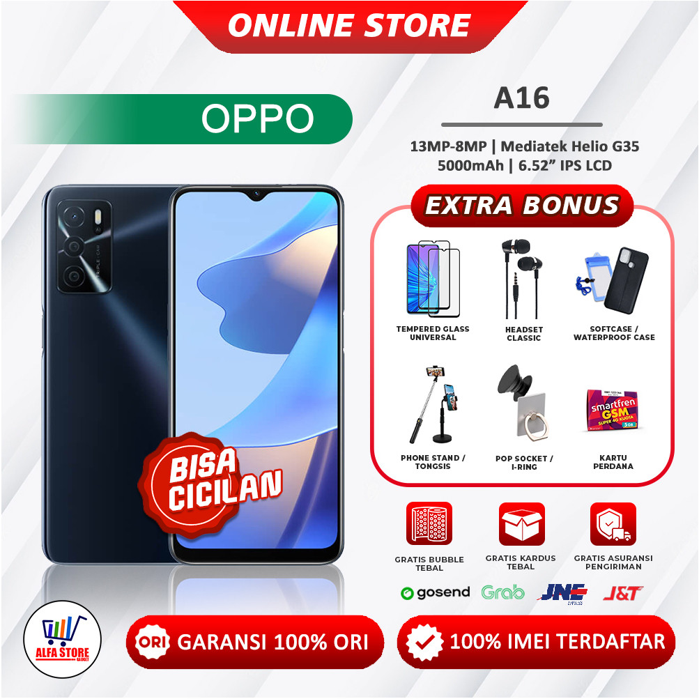 [SALE]OPPO A16 RAM 4/64GB GARANSI RESMI