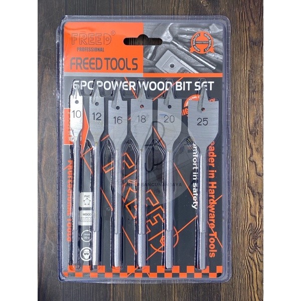 Mata Bor Kayu Kipas Set 6pcs