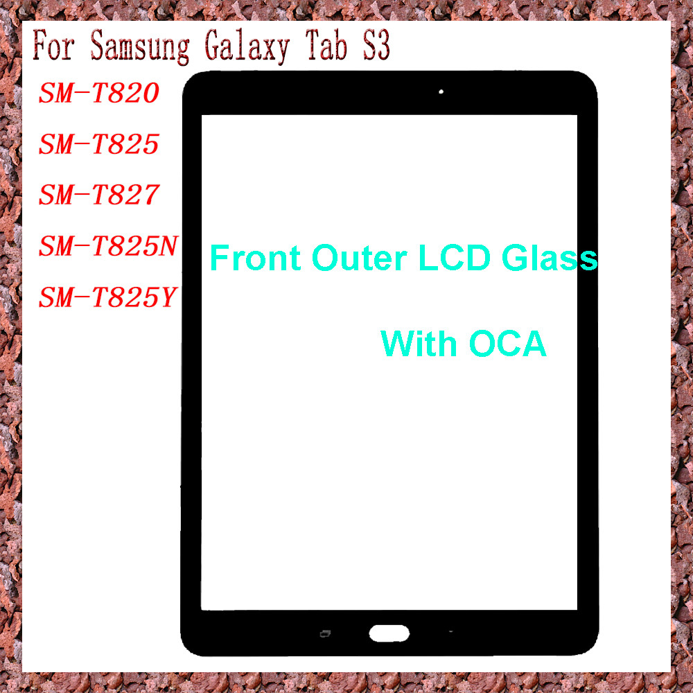 For Samsung Galaxy Tab S3 SM-T827 T825Y SM-T820 SM-T825 SM-T825N Tou Screen Panel Tablet Front Outer