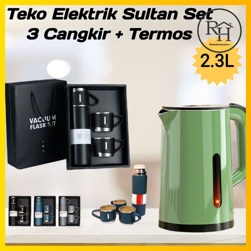 [RH] teko listrik pemanas air ceret air panas otomatis mati sendiri kettle listrik