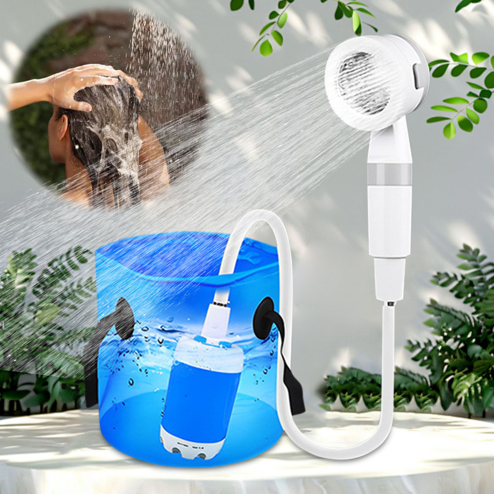 Camping Electric Shower Pump Rechargeable Portable Shower Pump Outdoor Shower Head Sprayer Outdoor S