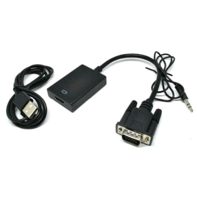 Converter VGA To HDMI with Audio - Kabel Converter VGA To HDMI with Audio