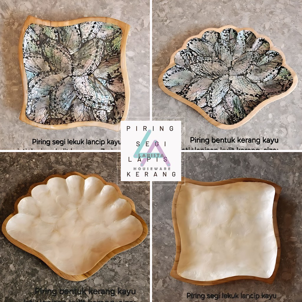 Piring Hiasan Kayu Jati Bentuk Unik Aesthetic | piring saji | piring aksesories unik lucu