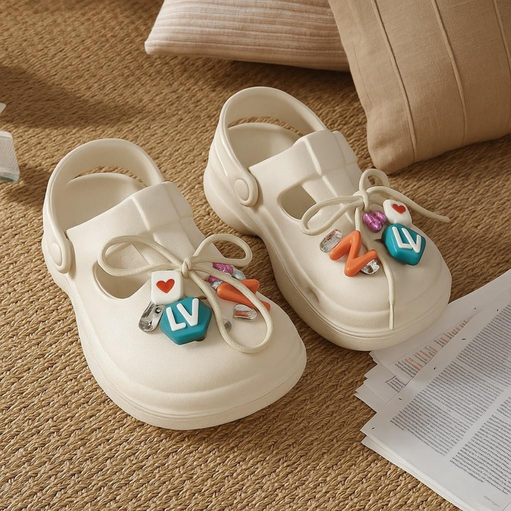 Wedges Perempuan/Sandal Jepit INGVIVI Wanita Wedges Cantik dan Elegan Terbaru