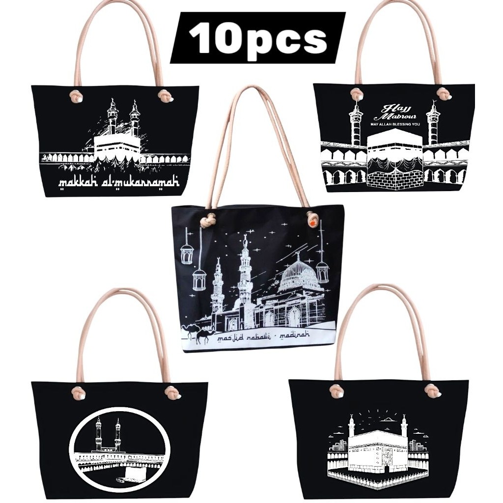 GENAOLSHOP PAKET USAHA 10pcs Tas Wanita Kekinian Totebag Tali Sumbu Tas buat souvenir dan Hampers Ta