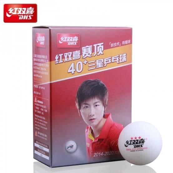 BOLA PINGPONG DHS 40+ 3 STAR ISI 6PCS ITTF WORLD TOUR T.T. BALL MURAH ORANGE PUTIH