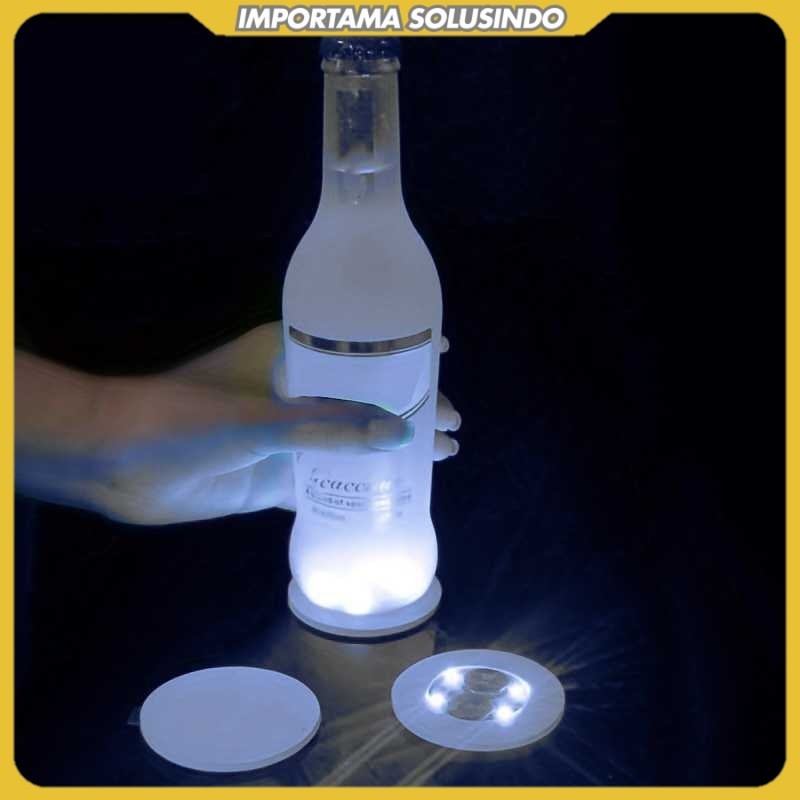 Lampu Alas Botol Wine Bottle Stickers LED Coaster Light - LG230