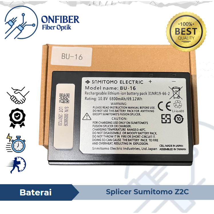 Baterai Splicer Sumitomo Z1C / Z2C [𝗢𝗥𝗜𝗚𝗜𝗡𝗔𝗟] - Battery Splicer Sumitomo/Batre Splicer Sumitomo z2c