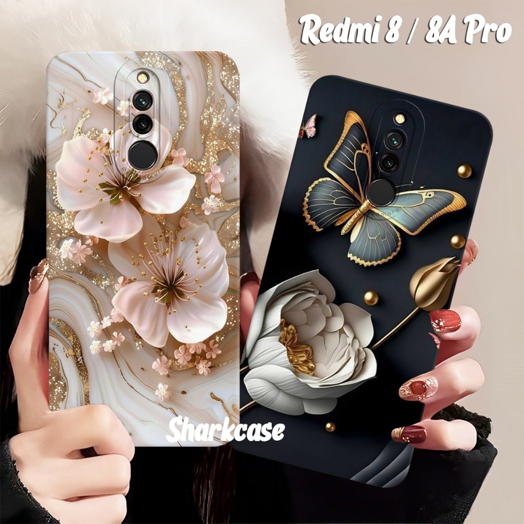 Softcase XIAOMI REDMI 8 / REDMI 8A PRO  Motif Kupukupu Aesthetic Terbaru Kekinian - Cesing Redmi - C