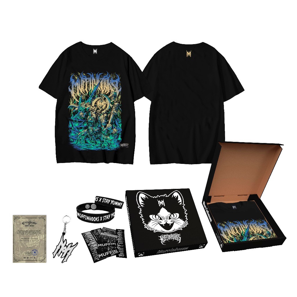 Muffinhooks Crater king Kaos Pria Shortsleeve T-Shirt