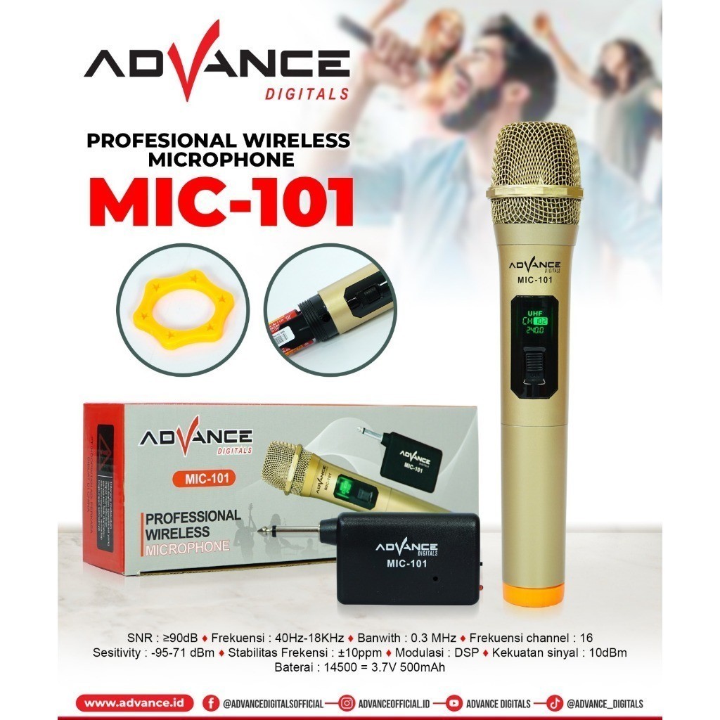 Wireless Mic Advance MIC-101 / MIC 101