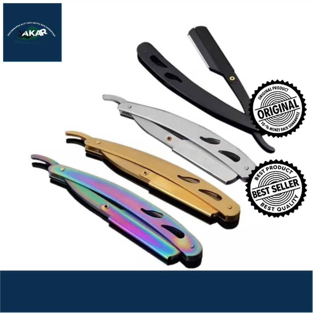 Razor Cukur Lipat Alat Cukur Jenggot Barber Barbershop Razor