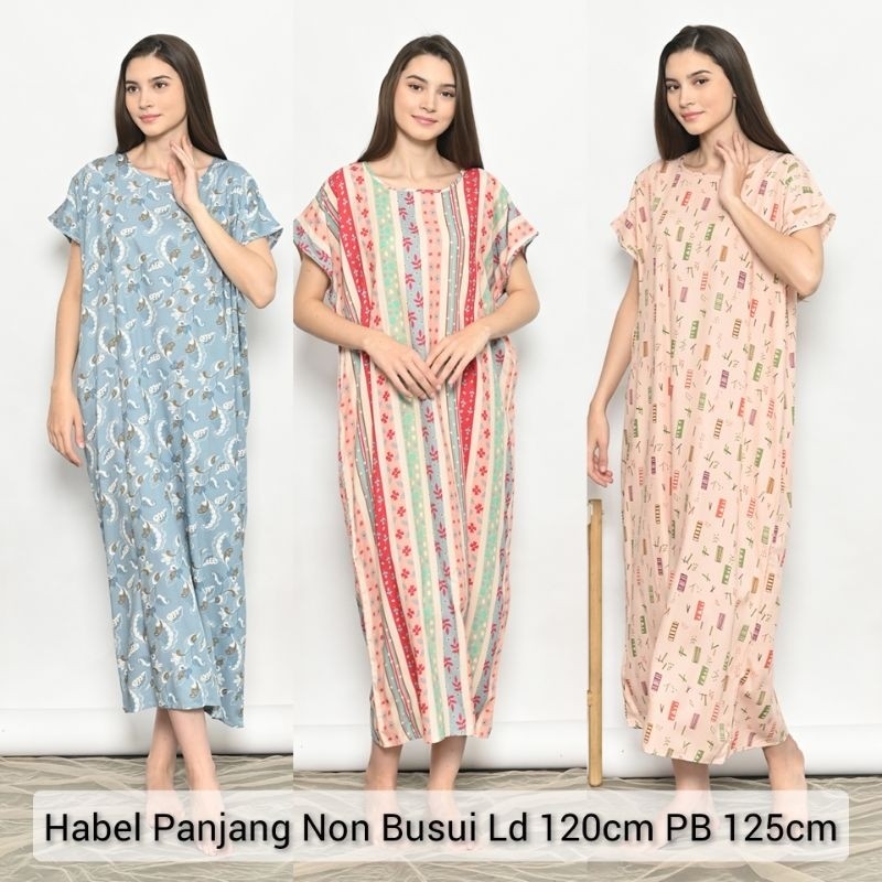 BRIGIXSHOP HABEL/CSL Baju Santai Daster Panjang Non Busui Bahan Rayon Premium Adem Baju Santai Wanit