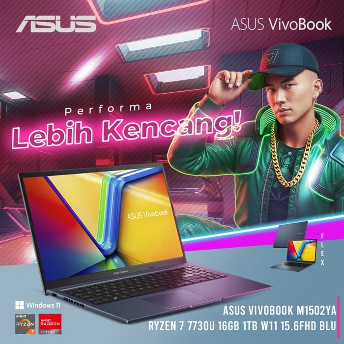 ASUS VIVOBOOK M1502YA RYZEN 7 7730U 16GB 1TB W11 15.6FHD BLU