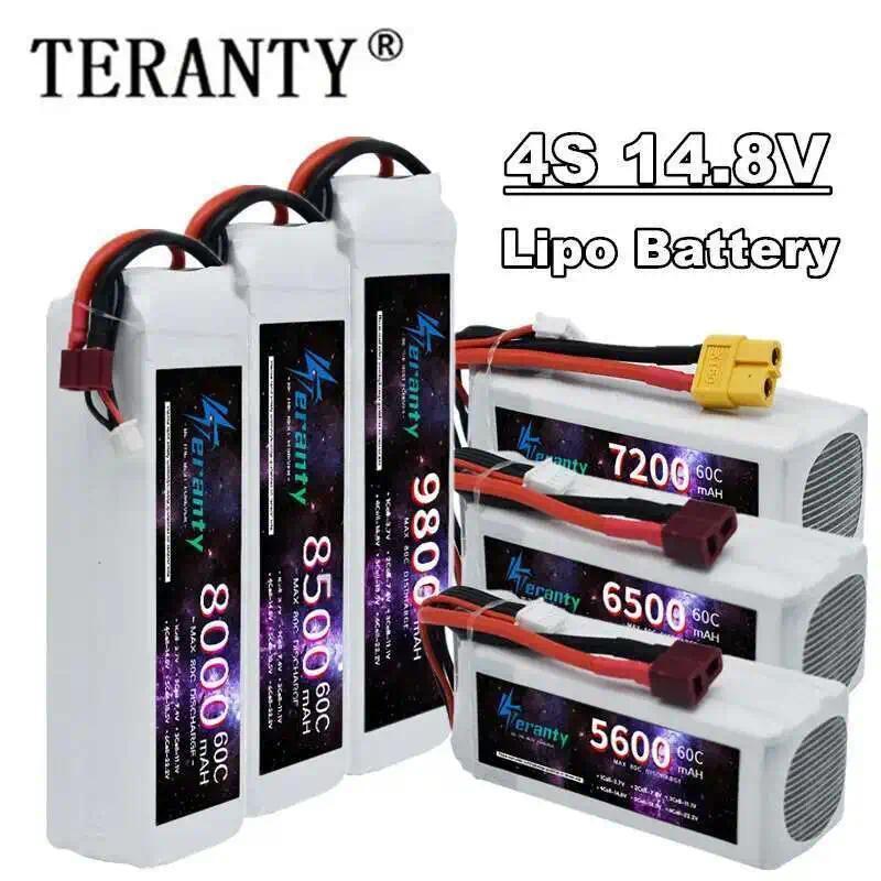 TERANTY 4S Lipo Battery 14.8V 1500/2200/2700/3000/3500/4600/5600/6500/7200/8000/8500/9800mAh For RC 