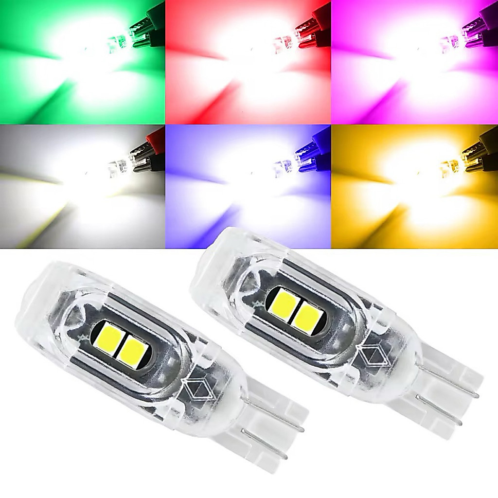 2 PCS FLASH Lampu Sein Senja Model Flash Kedip 5 LED T10 Untuk Motor Mobil