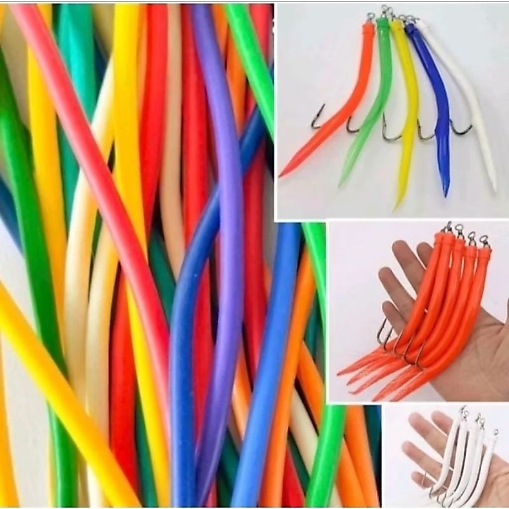 Karet sabiki karet elastis  umpan ikan umpan pancing karet untuk assist hook karet bisa kombinasi de