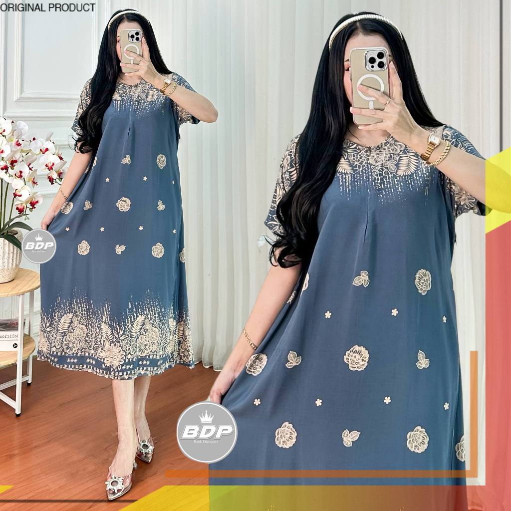 Malabis BDP   Daster Wanita Rayon Busui Resleting Depan  Baju Tidur Daster Kekinian - ORIGGINAL PEKA