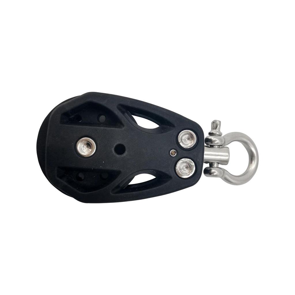 STLF ISURE MARINE Black Nylon Pulleys, Heavy-duty Nylon Rotating Pulleys, Marine and Yacht Hardware 