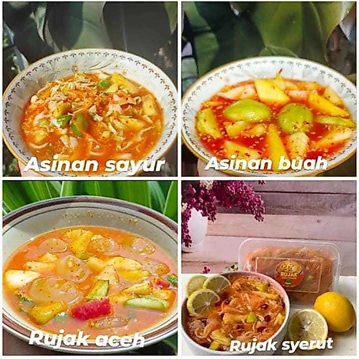asinan dan rujak kuah sayur buah aceh serut rambutan salak cup 500ml