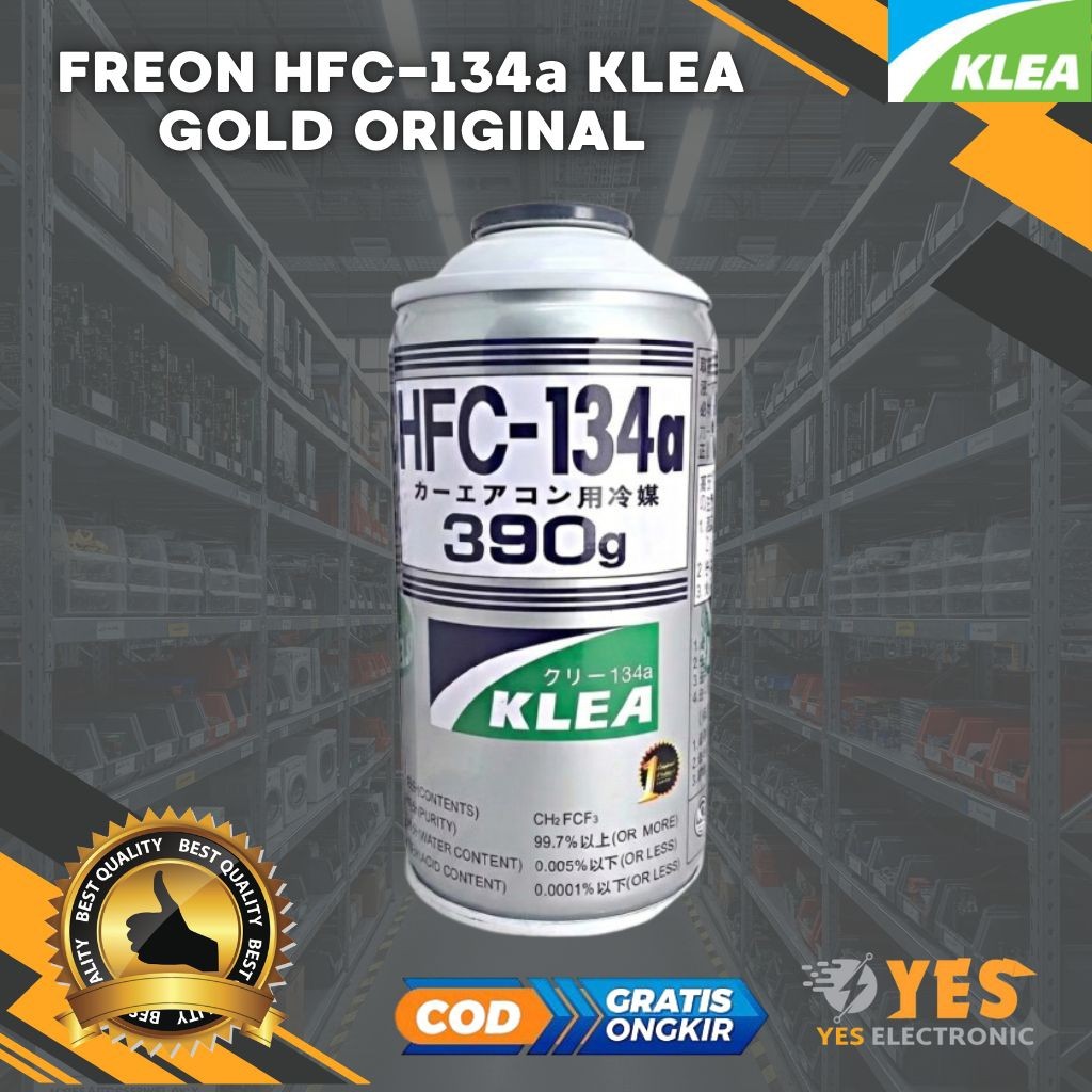 ORIGINAL FREON KLEA HFC 134 ORIGINAL PREON KLEA GOLD  R134A  / HFC 134A  #1 REFRIGERANT AC MOBIL, KU