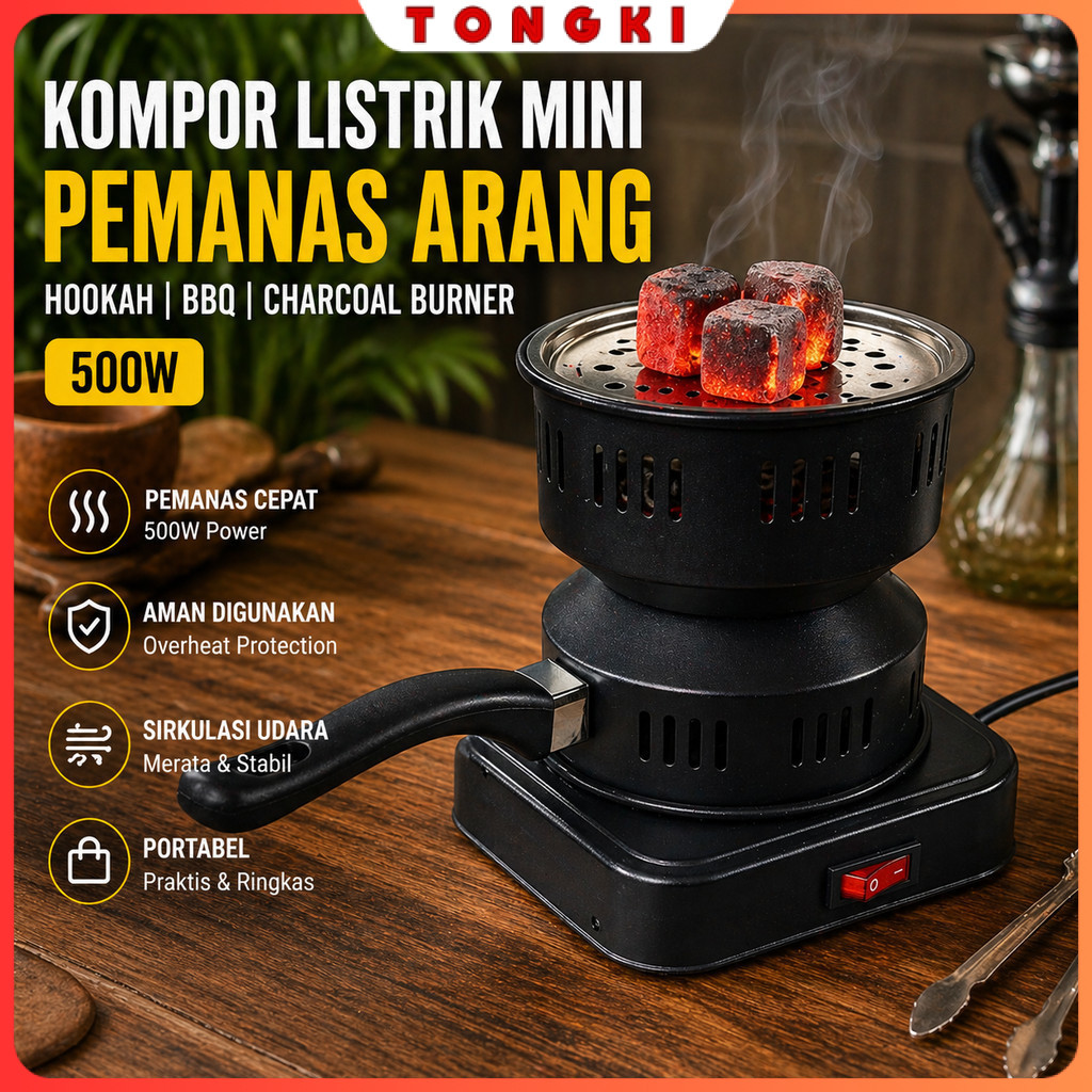 Kompor Listrik Mini Pemanas Arang Hookah BBQ Charcoal Burner 500W - ZD-A016