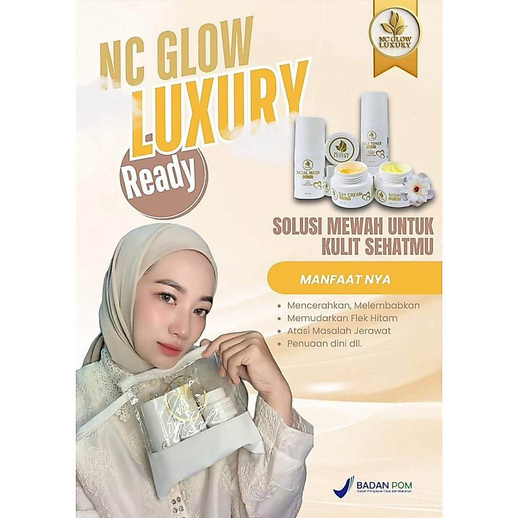 nc glow luxury , paket nc glow luxury /  ready siap kirim cream nc glow luxuryi terlaris 100% origin