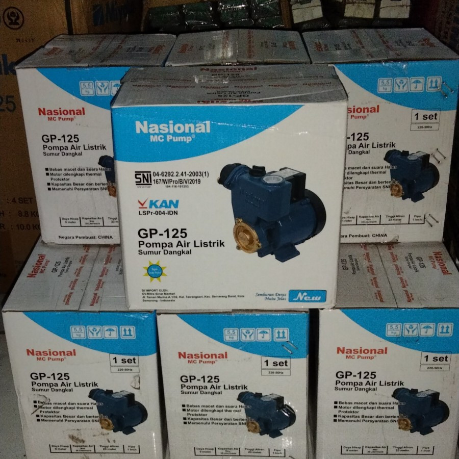 Pompa air nasional gp 125 / MESIN POMPA AIR NASIONAL GP-125 Pompa air sumur dangkal Mantap