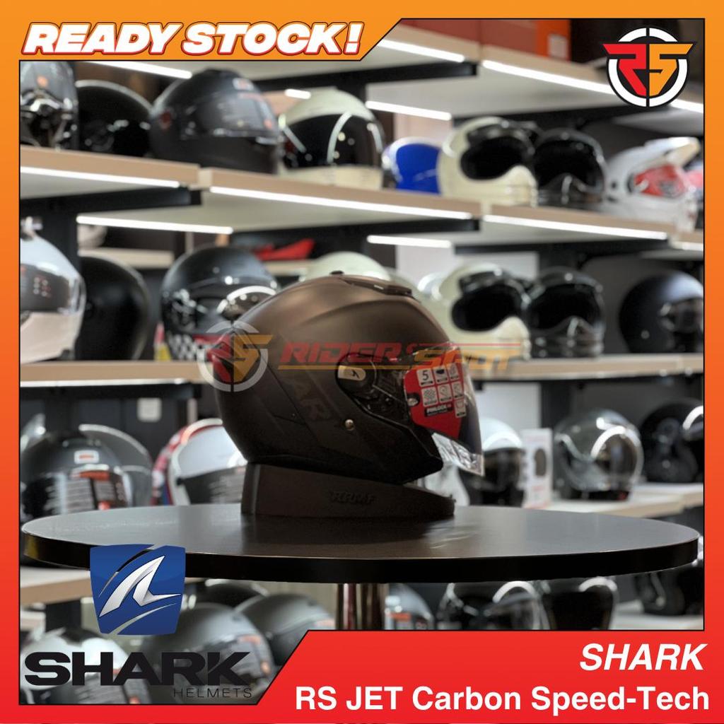 Helm Motor SHARK RS JET Carbon Speed-Tech (Matt/Carbon/Anthracite/Black) Helmet Original Touring