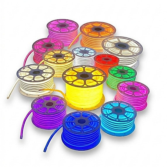 Lampu Neon Flex Strip Selang 220v Bulat Fleksibel 50m
