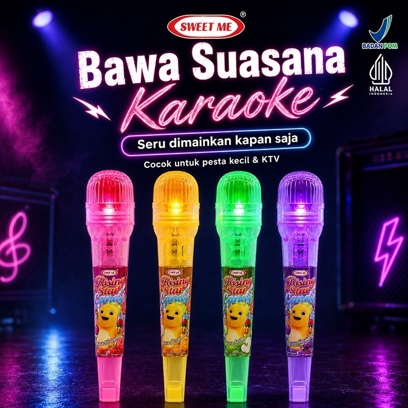 Dengan lampu, dengan peluit, tongkat mikrofon lolipop. Camilan permen anak-anak, hadiah ulang tahun,