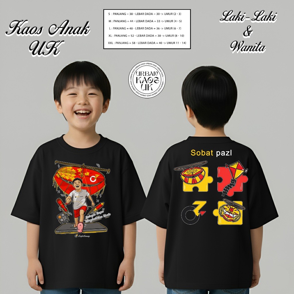 aos Zulfa Lanang Layangan - Kaos Zulfa Lanang -Kaos Anak - Pria Dan Wanita - Bahan Catoon 24s - URBA