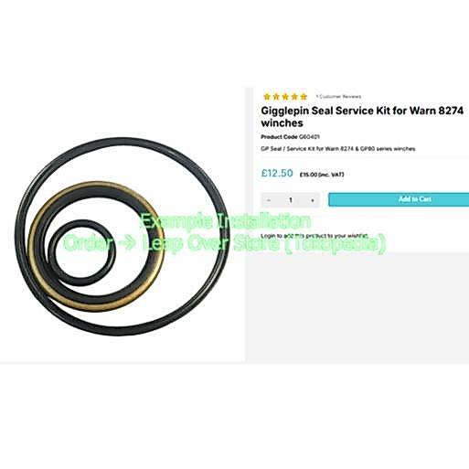 Warn 8274 Winch Ring Seal Set Aksesoris Warn 8274 Winch Warn 8274