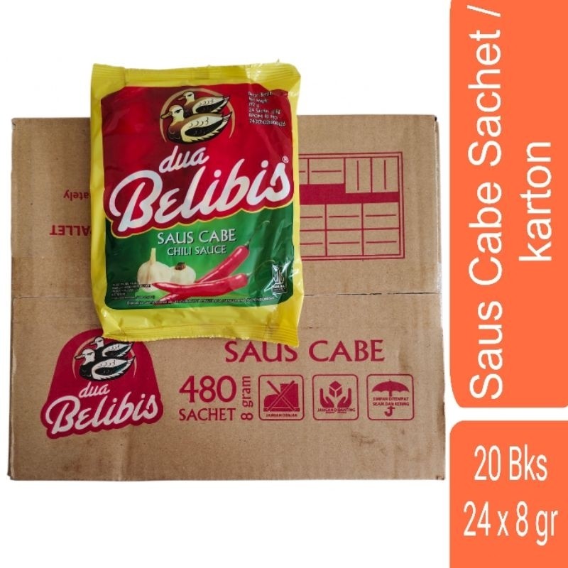 

Saos Sambal Dua Belibis sachet 8gr karton